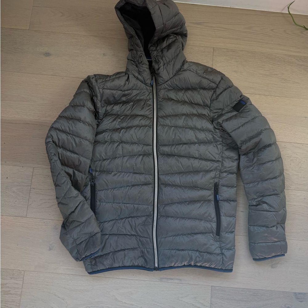Superdry Men's Clarendon Charcoal Goose Down Puffer Jacket XL